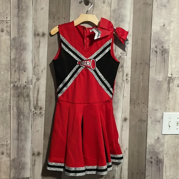 Spirit Red Cheer Costume Dress Up Play Halloween Size large - Picture 3 of 9
